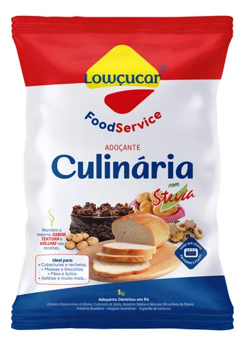 comprar Adoçante Culinário Lowçucar Com Stevia 1kg