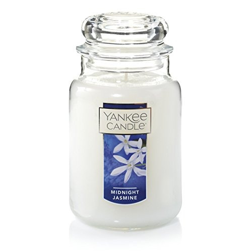 Yankee Candle Frasco Grande De La Vela De Medianoche Jazmín.