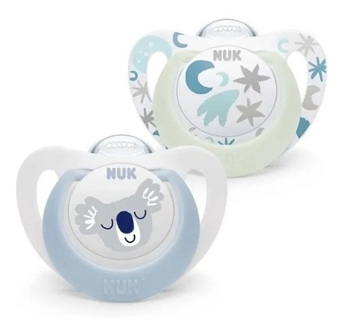 Chupetes Nuk Star Day And Night Set 2 Unidades Dia Y Noche