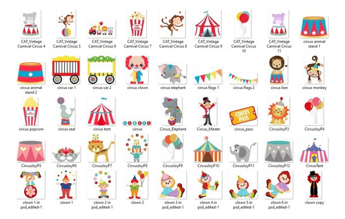 Kit Digital Circo Png (pague 1 Leve 3)