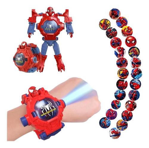 Reloj Spiderman Modelos Proyector, Luminoso Y Giratorio