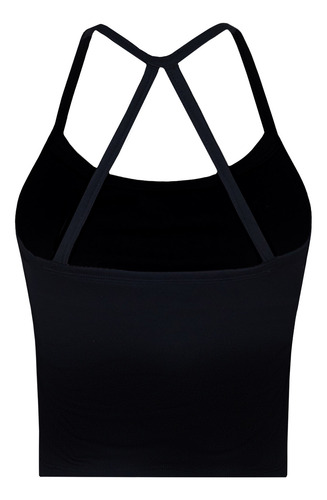 Top Deportivo Mujer Espalda Cruzada Crop Azul