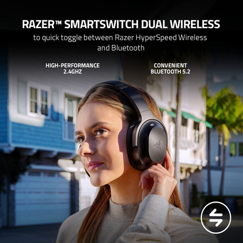 Imagen 6 de 8 de Auricular Gamer Razer Barracura Pro Wireless 2,4 Ghz Bt Usb
