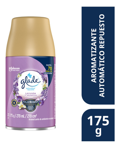 Aromatizante Automatico Glade Lavanda Vainilla 175 Grs