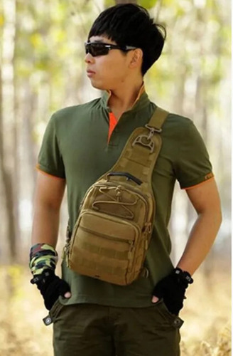 Pechera Táctica Súper Calidad Mochila Mariconera Camuflaje M Color Khaki