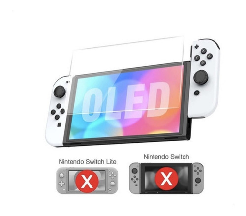 Imagen 3 de 6 de Lamina Protectora Para Nintendo Switch Oled Vidrio Templado