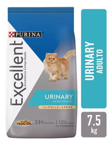 Pack Alimento Excellent Gato Adulto Urinary 7.5 Kg