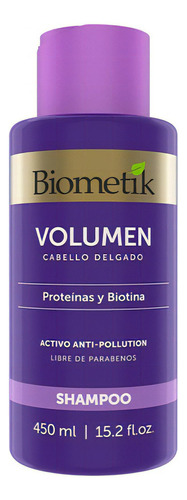  Biometik Shampoo Volumen Con Proteínas Y Biotina 450ml