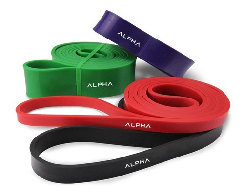 Imagen 5 de 10 de Set 4 Bandas Elasticas De Resistencia | Bandas Entrenamiento