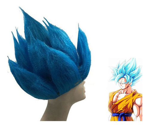 Peluca Roja De Goku Son Para Cosplay, Halloween, Color Negro