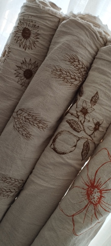 Estampado Serigrafía X Metro En Tusor Natural O Blanco 1.50