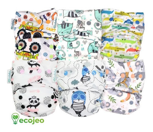 == Kit 6 Ecobebe Ecopipo Pañales De Tela  ==