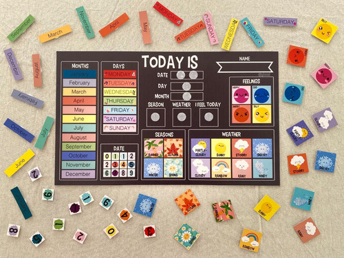 Calendario De Aprendizaje Con Ilustraciones Para Niños