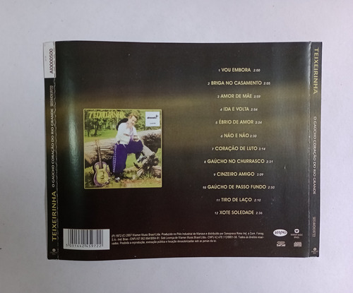 Cd Teixeirinha - O Gaúcho Coração Do Rio Grande (Usado)