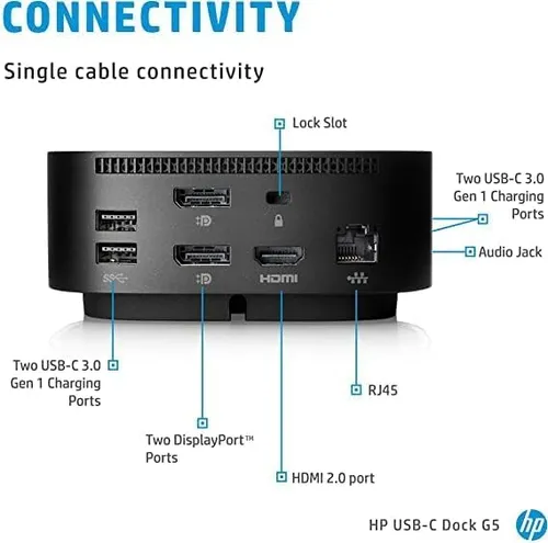 Hp Usb-c Dock G5, Número De Modelo: 26d32aa #abl (dock 2.0)
