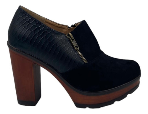 Zapato Negro Taco Mujer A170-rc19501