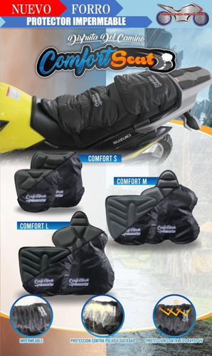 Cojines Viaje Moto Comfort Seat Talla M + Forro Impermeable
