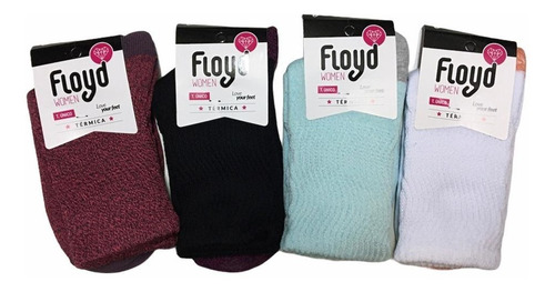 Pack X 6 Media Termica Dama Floyd Lisa Colores Mj 15