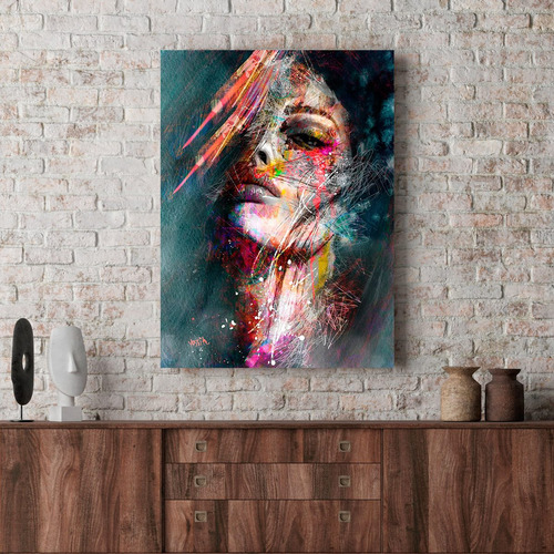 Cuadro Mujer Dorada Africana  Colores Canvaa1 90x60