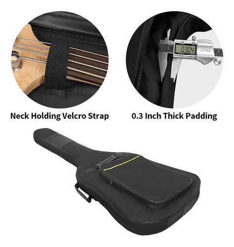 Funda Impermeable Para Bajo Eléctrico Bass Guitar Bag 7mm...