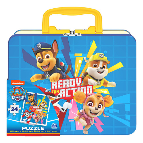 Paw Patrol, Rompecabezas De 24 Piezas En Estuche Con Asa
