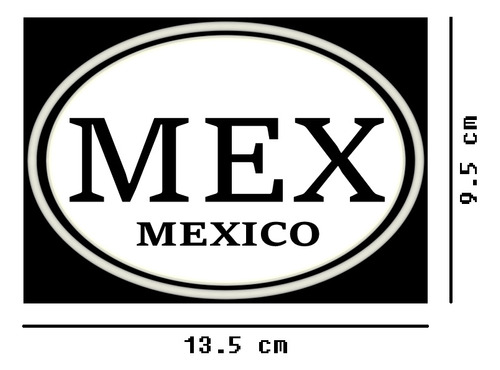 Mexico Placa Elipse Plate 135x95 Mm 2 Pzs $135 Mikegamesmx