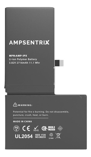 Batería Litio Compatible Con iPhone X Ampsentrix