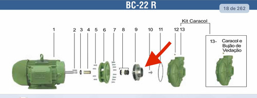 Rotor Fe Bc-22 R 1.1/2 Pol. 201mm 20cv - Schneider