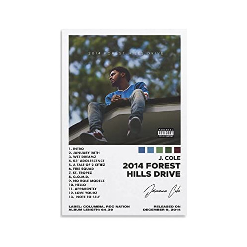 Póster De Música J Cole 2014 Forest Hills Drive Habit...