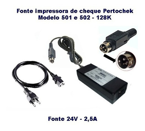 Fonte Impressora Pertochek 24v, Original, Usada, Garantia 1a