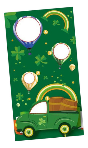 Decoración De Bandera De Juego De Lanzamiento Coche Verde