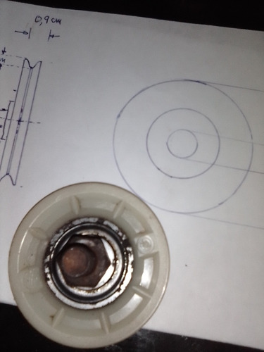 Imagen 2 de 4 de Rueda Para Guaya Puerta Ascensor Otis O Similar