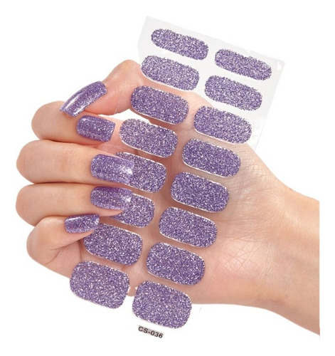 8 Hojas De Pegatinas De Gel Para Uñas, Tiras De Esmalte De U