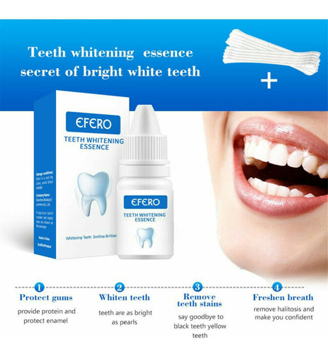 Esencia Blanqueadora Dental Efero Limpeza Higiene Oral Remov