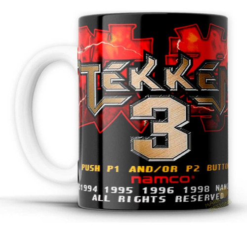 Taza Cerámica Videojuegos Retro Play Varios Modelos Blanco Tekken 4