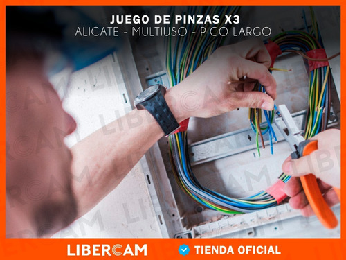 Imagen 9 de 10 de Kit Set X3 De Pinza Universal Y Alicate Reforzadas Aislada