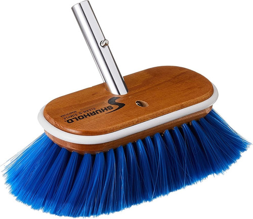 Shurhold 970 6 Deck Brush With Extra Soft Blue Nylon Bristle