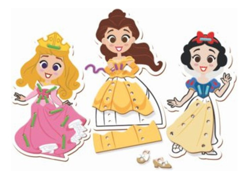 Jogo Coordenação Motora Alinhavos Disney Princesas
