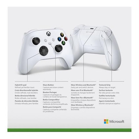 Imagen 4 de 5 de Control De Xbox Serie S/x One Pc Y Windos 10 Color Blanco