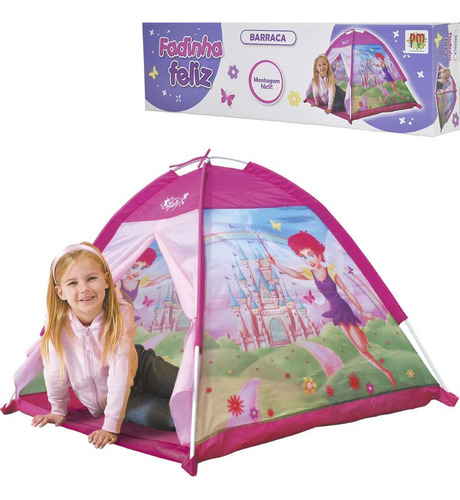 Barraca Infantil Fadinha Feliz Dm Toys Rosa 3+ Dmt5654