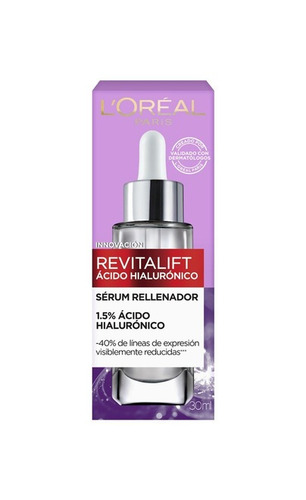 Imagen 1 de 3 de Serum L'Oréal Paris Revitalift Ácido Hialurónico sérum rellenador día/noche de 30mL