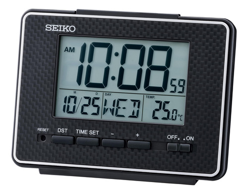Despertador Seiko Easton Digital Everything, Negro