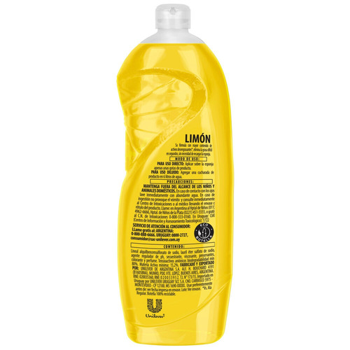 Imagen 2 de 2 de Detergente Ala Ultra Limón semi concentrado en botella 300 ml