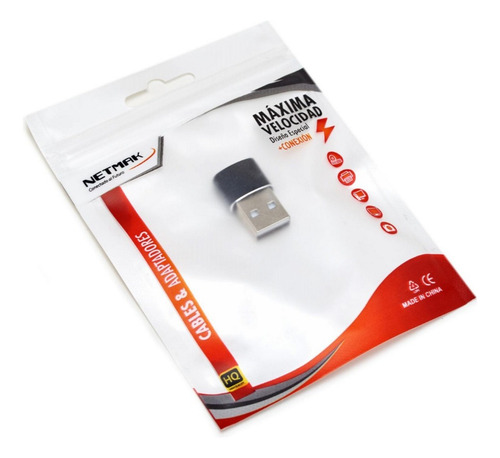 Imagen 5 de 5 de Adaptador Netmak Tipo Usb C Macho A Micro Usb Hembra 2.0