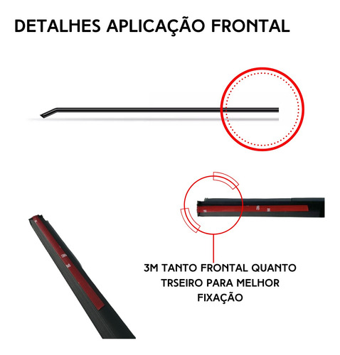 Par Esquerdo Direito Friso Borracha Teto Fiat Mobi 17 18 19