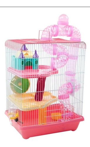 Imagen 2 de 2 de Jaula Hamster Gerbo Tubos Completa 3 Pisos Premium -aquarift