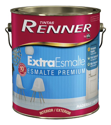 Tinta Esmalte Extra Brilhante 3,6l Renner Cor Marfim