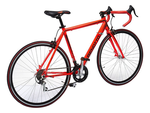 Bicicleta ruta Benotto Ruta 570 R700 21" 14v cambios Shimano Tourney color rojo neón