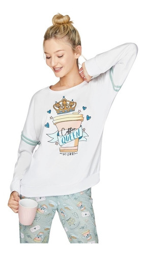 Pijama Mujer Invierno So Pink Coffee Queen Art:11559