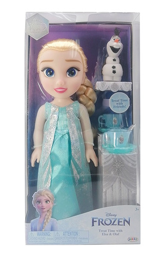 Muñeca Disney Frozen Hora Del Té  Con Elsa Y Olaf 